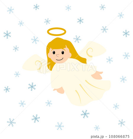クリスマスの天使のベクターイラスト クリスマスの天使のベクターイラスト 108066875