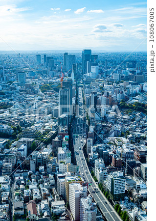 東京再開発 六本木から首都高速渋谷線周辺の俯瞰 2023.10　b-1 108067005