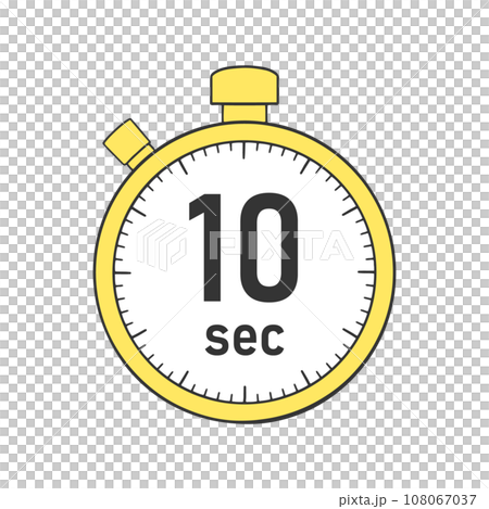 Illustration material of 10 second timer/stopwatch 108067037