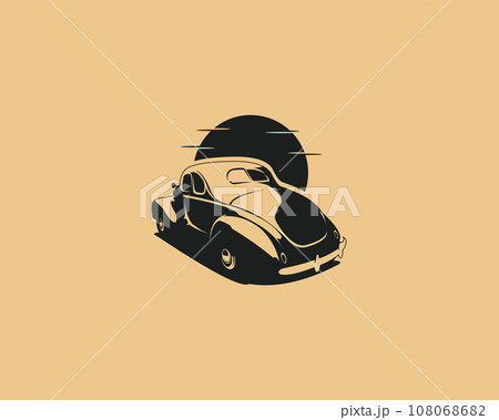 1932 Ford coupe vintage car. Isolated white background appears from behind with a stunning view of the black twilight moon. best for logo, badge, emblem, icon, sticker design. available in eps 10 1932 Ford coupe vintage car. Isolated white background appears from behind with a stunning view of the black twilight moon. best for logo, badge, emblem, icon, sticker design. available in eps 10 108068682