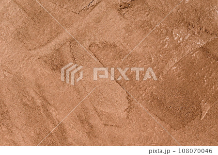 Brown or Beige Face Powder Texture Background. Smears of Crushed Highlighter. 108070046