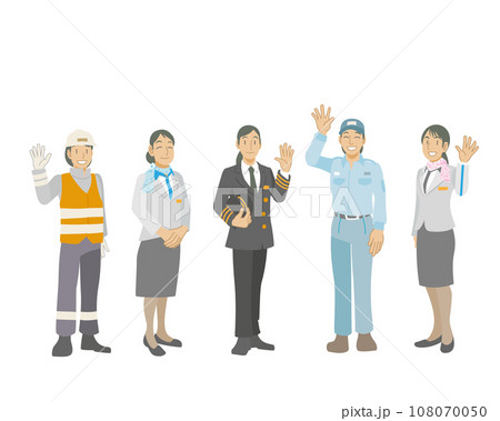 空港で活躍する女性スタッフたち 108070050