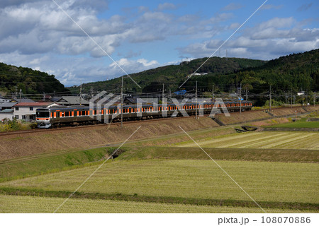 中央西線を走る315系快速電車8両 108070886