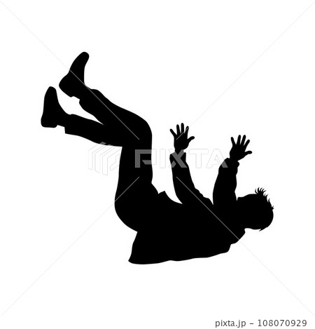 Falling man, illustration of man falling from the sky, man falling down	 108070929