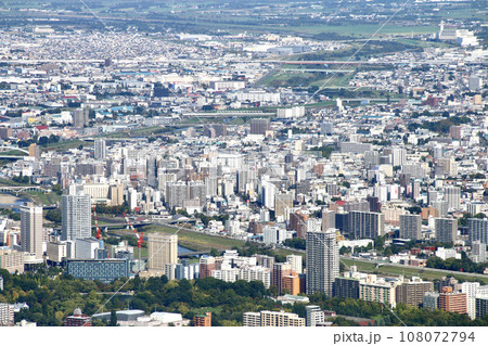 藻岩山展望台からの眺望・北東方面（北海道・札幌市） 108072794