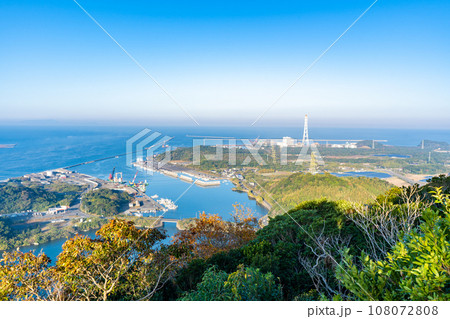月屋山展望台から見る川内港方面の風景 月屋山展望台から見る川内港方面の風景 108072808