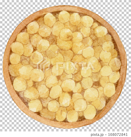 木の器に盛られた大豆の水彩イラスト 俯瞰 木の器に盛られた大豆の水彩イラスト 俯瞰 108072841