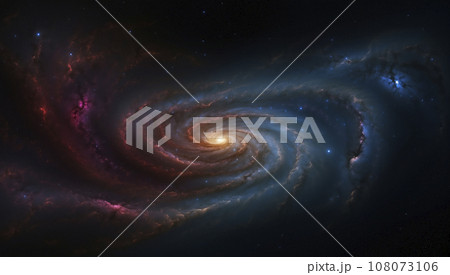 宇宙空間の中に広がる星雲 宇宙空間の中に広がる星雲 108073106