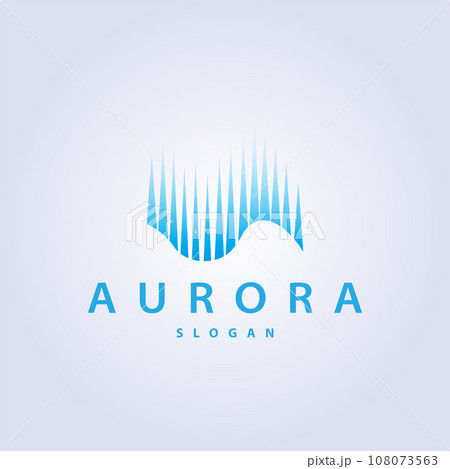 Aurora Light Wave Sky View Logo, Simple Abstract Templet Illustration Design Aurora Light Wave Sky View Logo, Simple Abstract Templet Illustration Design 108073563