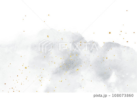 背景素材_水彩テクスチャ_灰色 108073860