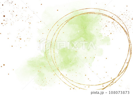 背景素材_水彩テクスチャ_緑 108073873