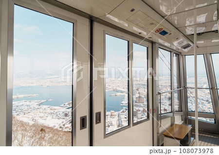 Beautiful landscape and cityscape from Hakodate Mountain ropeway with Snow in winter season. landmark and popular for attractions in Hokkaido, Japan.Travel and Vacation Beautiful landscape and cityscape from Hakodate Mountain ropeway with Snow in winter season. landmark and popular for attractions in Hokkaido, Japan.Travel and Vacation 108073978
