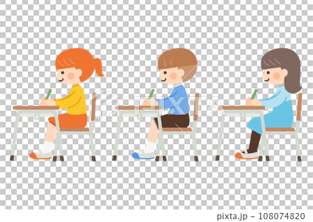 Illustration material of children taking classes 108074820