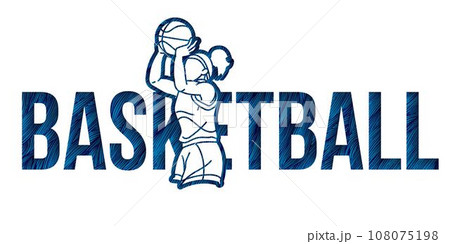 Basketball Female Player Action with Basketball Font Design Cartoon Sport Graphic Vector Basketball Female Player Action with Basketball Font Design Cartoon Sport Graphic Vector 108075198