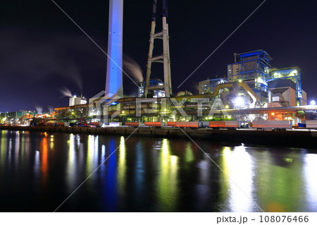 【愛媛県】製紙工場の夜景(四国中央市) 【愛媛県】製紙工場の夜景(四国中央市) 108076466