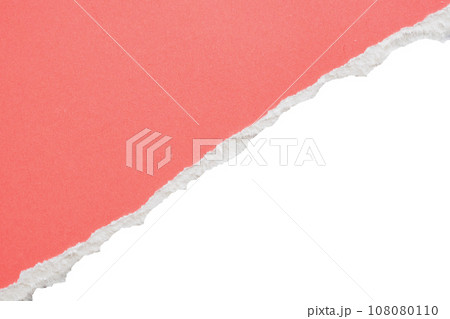 pink ripped paper torn edges strips isolated on white background 108080110