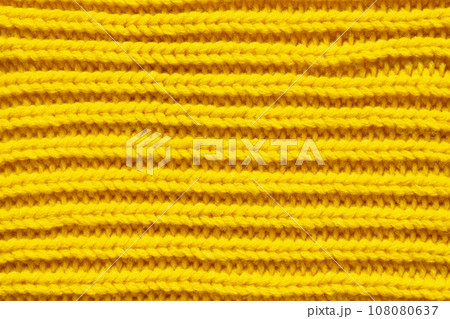 Yellow knitting wool texture background 108080637