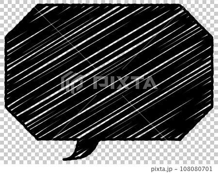 吹き出しのイラスト19【落書き風】 108080701