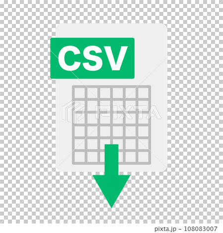 CSV file download icon. vector. CSV file download icon. vector. 108083007