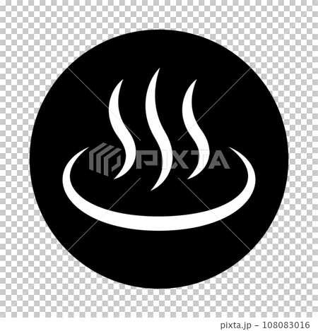 Hot spring icon circle Hot spring icon circle 108083016