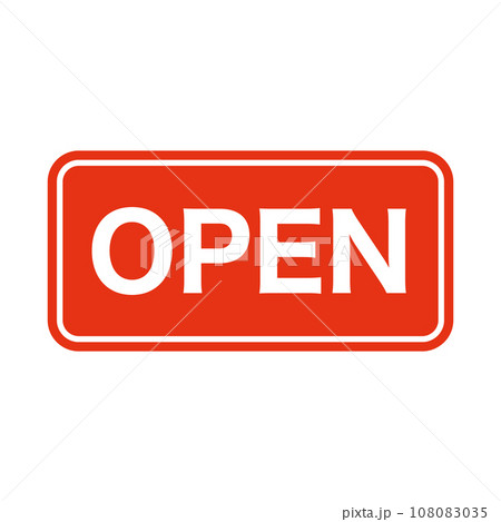OPENアイコン。開店アイコン。ベクター。 108083035