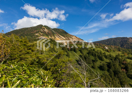 秋晴れの志賀草津高原ルート 横手山 秋晴れの志賀草津高原ルート 横手山 108083266