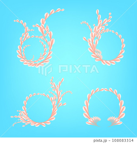 Wreath floral frame logo botanical abstract background art graphic design vector illustration Wreath floral frame logo botanical abstract background art graphic design vector illustration 108083314