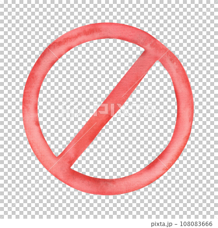 Forbidden Symbol red watercolor Forbidden Symbol red watercolor 108083666