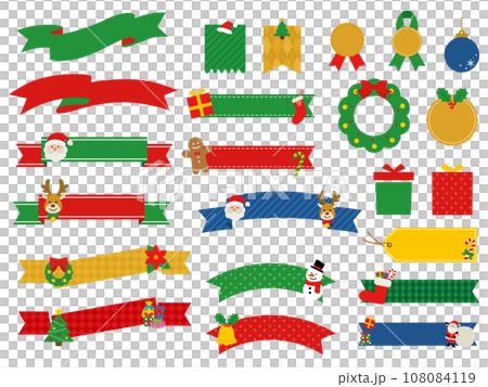 Christmas ribbon frame set Christmas ribbon frame set 108084119