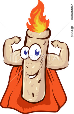 super muscular pellet cartoon on white background super muscular pellet cartoon on white background 108086002