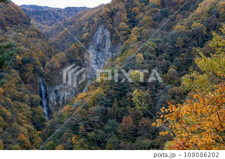 秋の澗満滝の風景 108086202