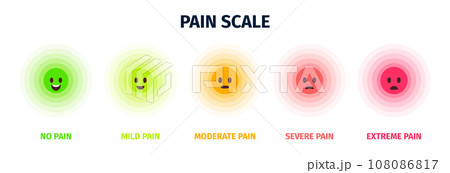 Pain scale point. Medical survey rating mark,...のイラスト素材 [108086817] - PIXTA