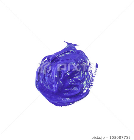 a drop of acrylic blue color a drop of acrylic blue color 108087755