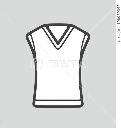 Women's knitted vest line icon. Women's knitted vest line icon. 108089342