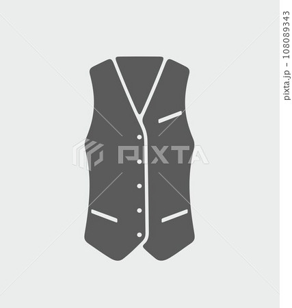 Women's business waistcoat icon on a background. Women's business waistcoat icon on a background. 108089343