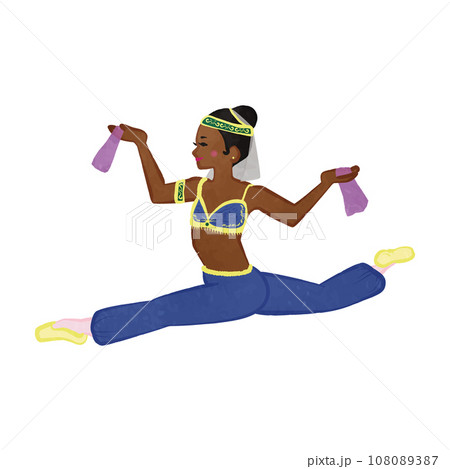 バレエくるみ割り人形のかわいいアラビアの踊り女性01 バレエくるみ割り人形のかわいいアラビアの踊り女性01 108089387