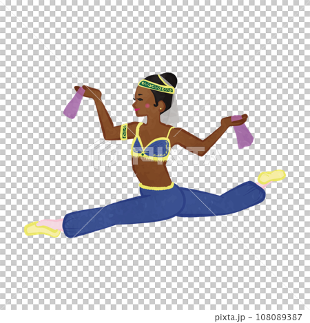 バレエくるみ割り人形のかわいいアラビアの踊り女性01 バレエくるみ割り人形のかわいいアラビアの踊り女性01 108089387