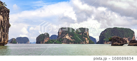 Small islands in Phang Nga Bay, Phang Nga Province, Thailand. Small islands in Phang Nga Bay, Phang Nga Province, Thailand. 108089834