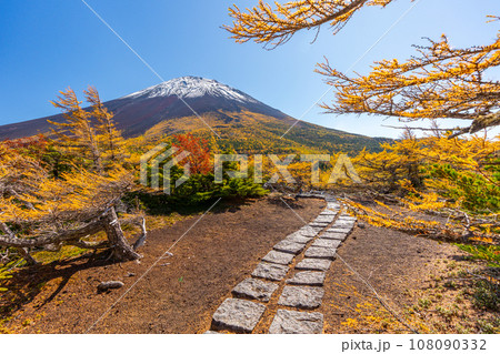 奥庭の紅葉 富士山 富士山五合目 吉田口 奥庭の紅葉 富士山 富士山五合目 吉田口 108090332