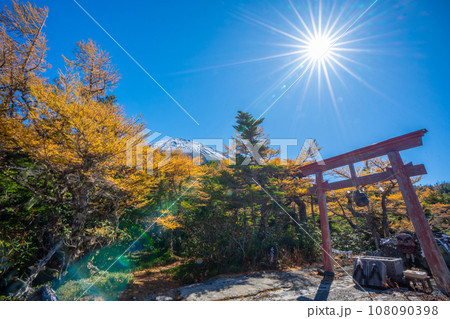 奥庭の紅葉　富士山　　（奥庭自然公園） 108090398