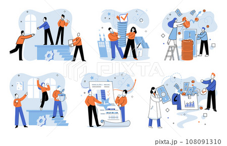 Parthnership. Vector illustration. Brainstorming sparks creativity and innovation within group Employment brings individuals together in collaborative partnerships Togetherness and support create Parthnership. Vector illustration. Brainstorming sparks creativity and innovation within group Employment brings individuals together in collaborative partnerships Togetherness and support create 108091310
