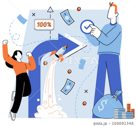 Partnership offer. Vector illustration. Agreements outline responsibilities and expectations partners Offices serve as spaces for collaborative work and partnership discussions Flat design elements 108091348