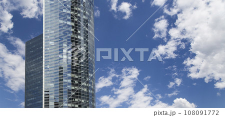 Skyscrapers La Defense (against the background of sky with clouds), commercial and business center of Paris, France Skyscrapers La Defense (against the background of sky with clouds), commercial and business center of Paris, France 108091772