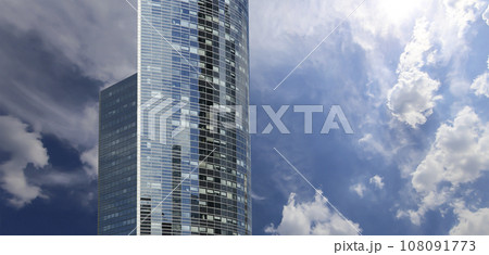 Skyscrapers La Defense (against the background of sky with clouds), commercial and business center of Paris, France Skyscrapers La Defense (against the background of sky with clouds), commercial and business center of Paris, France 108091773