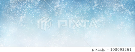 Panorama of decorative Christmas background with bokeh lights and snowflakes. Panorama of decorative Christmas background with bokeh lights and snowflakes. 108093261