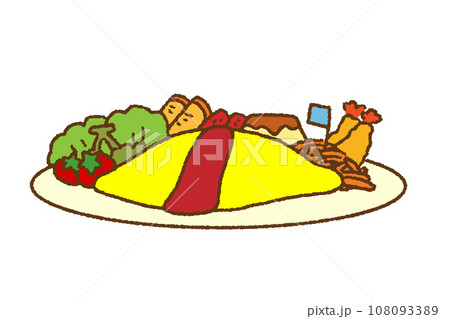 お子様ランチ オムライス お子様プレート ランチプレート お子様ランチ オムライス お子様プレート ランチプレート 108093389