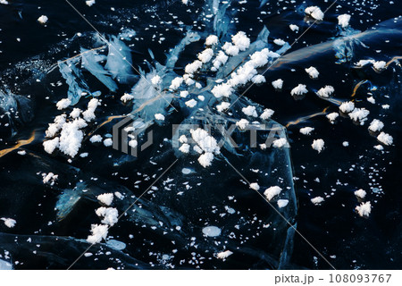 Winter natural phenomenon snow flowers  108093767