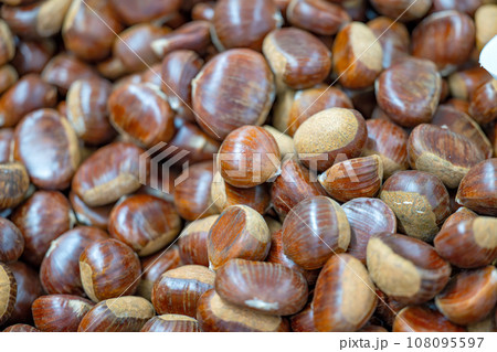 background of chestnuts in a store 108095597