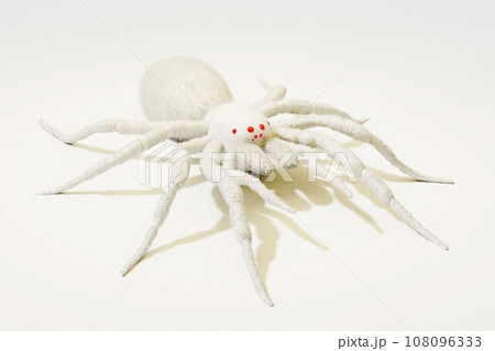 3d rendered of white Spider Tarantula, albinoのイラスト素材