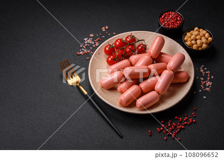 Delicious fresh vegetarian sausage or sausage made from vegetable protein tofu or seitan Delicious fresh vegetarian sausage or sausage made from vegetable protein tofu or seitan 108096652